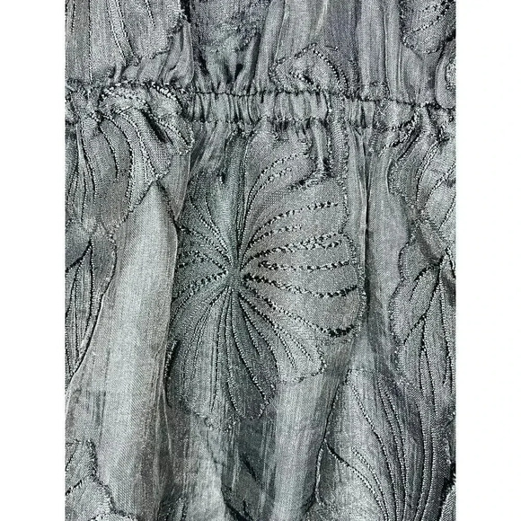 KIKA VARGAS X Target MIDI Dress Floral Texture Scallop Back Puff Sleeve Size 1X - Picture 5 of 12